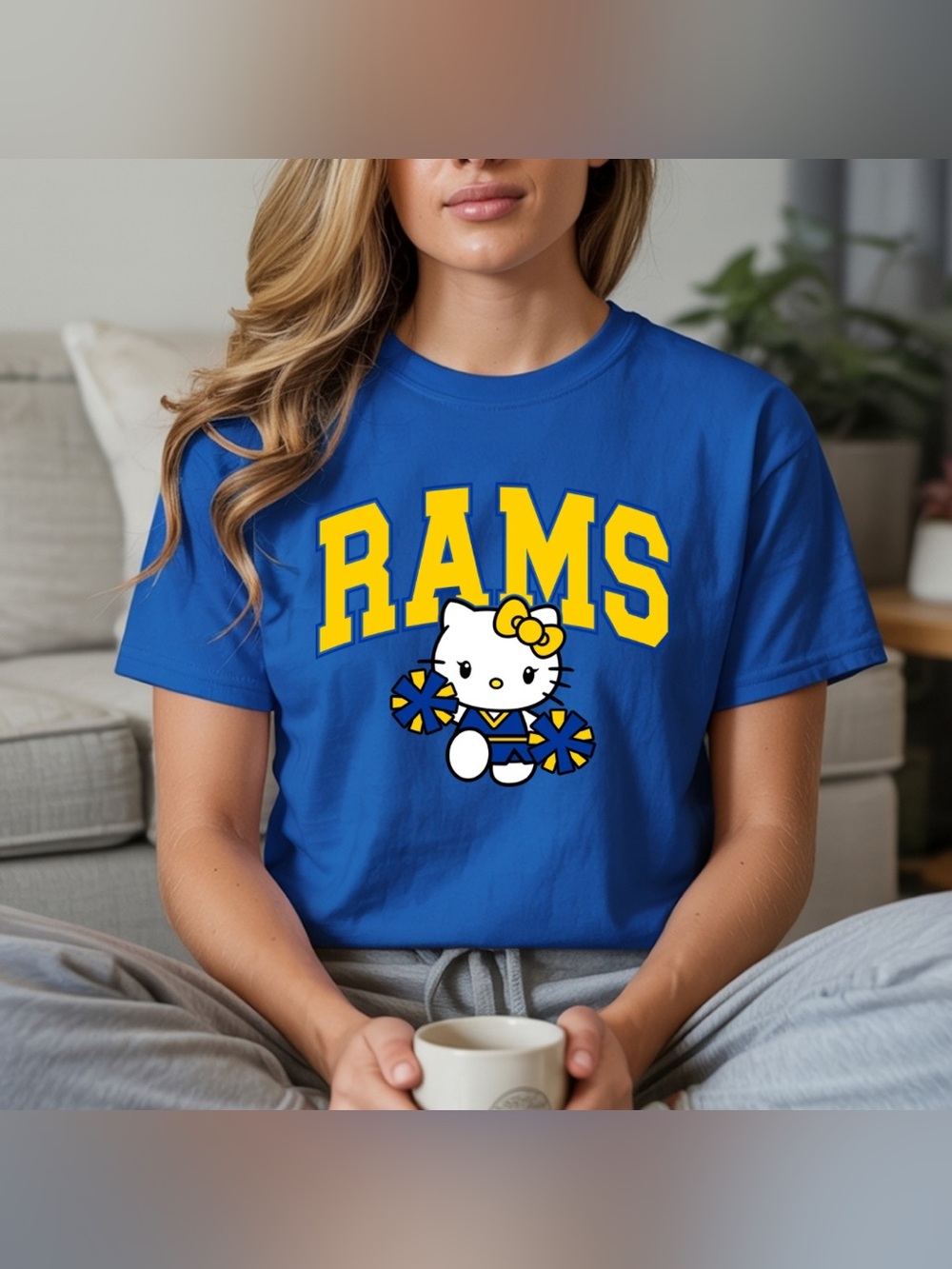 Hello Kitty Rams Football T-Shirt